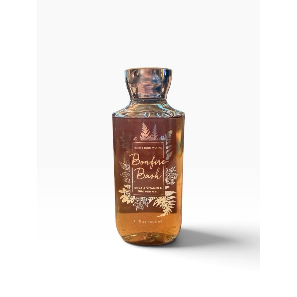 Bath & Body Works Bonfire Bash Shower Gel 10 oz Rare HTF Shea Vitamin E